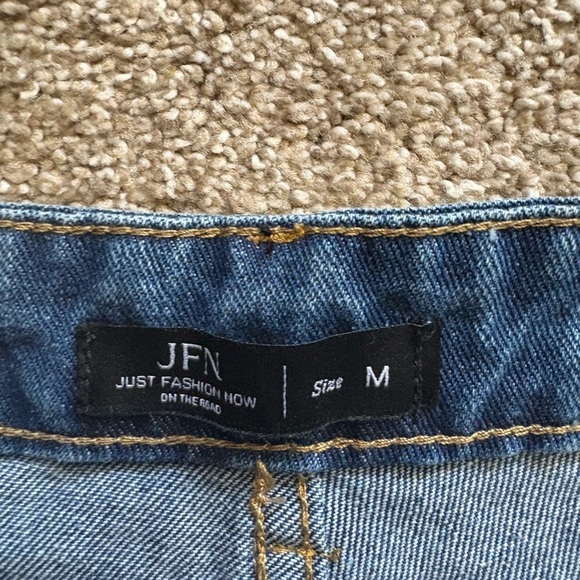 NWOT Distressed Five-Button Fly High-Rise Straight Leg Jeans - Picture 7 of 8